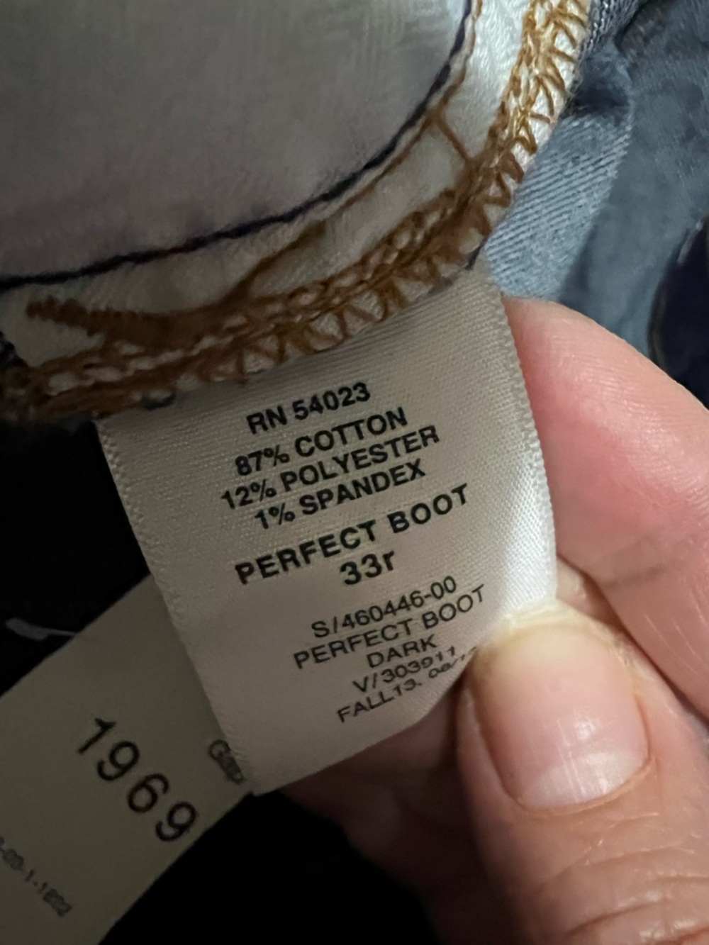 Gap 1969 NWT The Perfect Boot Cut Dark Blue Denim Jeans - Picture 10 of 10